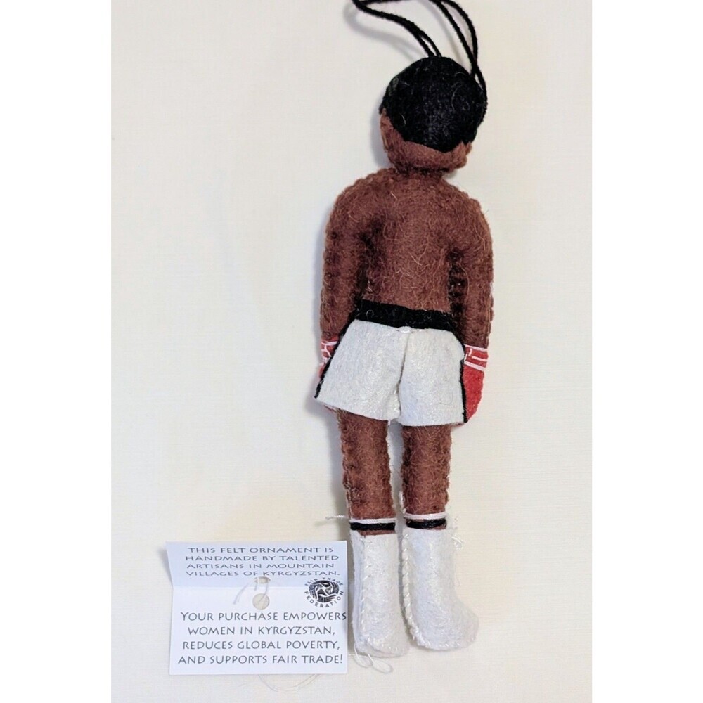 Silk Road Bazaar Muhammad Ali Felt Ornament New With Tags Boxing Legend Gift - Picture 2 of 5